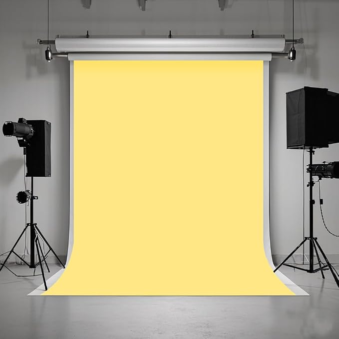 8X10ft Yellow Backdrop Background for Portrait Photography Photo Booth Backdrop for Photoshoot Background