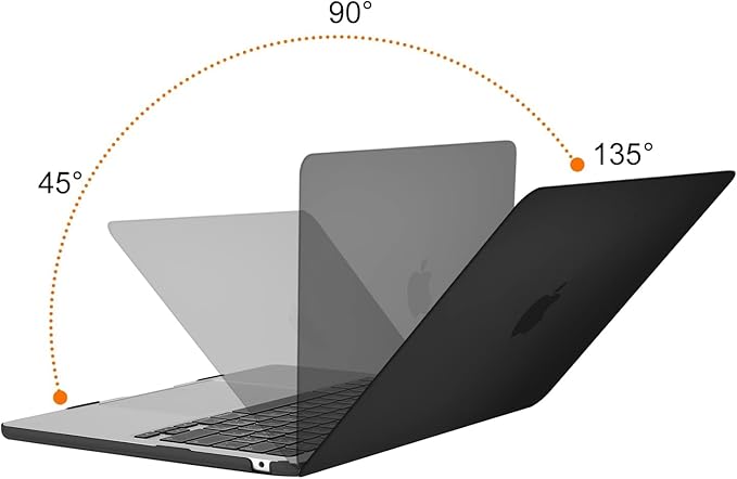 MOSISO Compatible with MacBook Air 13 inch Case M5 2026 M4 2025 M3 M2 2024-2022 A3449 A3240 A3113 A2681, Hard Shell&Keyboard Cover&Screen Film&Type C for MacBook Air 13.6 inch Case, Black