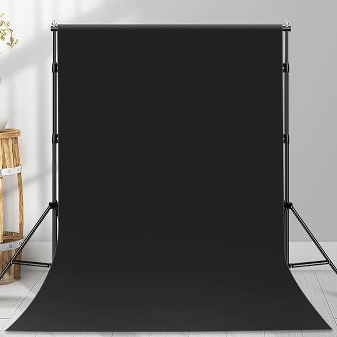 Black Backdrop Background Fabric Backdrop for Shoot Portraits Party Video Studio 5X7ft