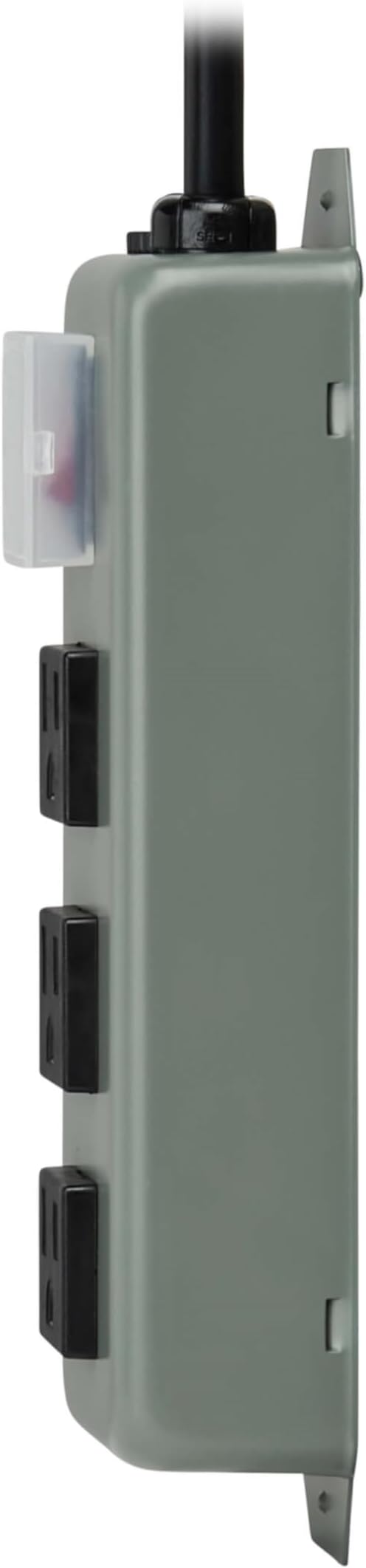 Eaton Tripp Lite Series 3-Outlet Heavy Duty Power Strip, Metal, Mountable (Wall Mount & Under Desk), 9ft Extension Cord, On/Off Switch Cover, Industrial Garage Shop Work Bench Applications (3SP9)