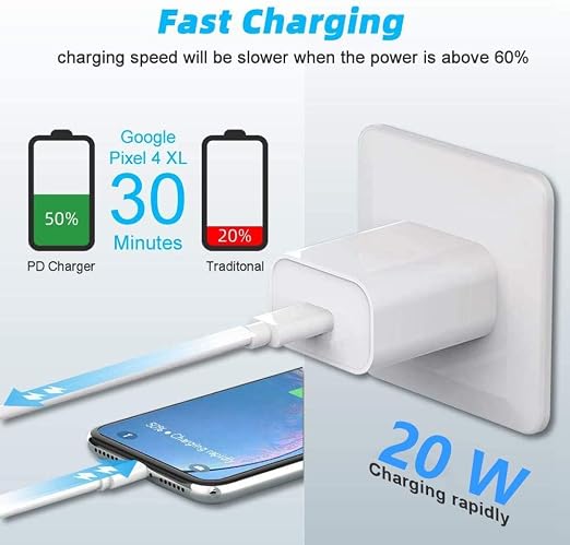 iPhone 14 13 12 11 Fast Charger [Apple MFi Certified] 2Pack PD USB C Wall Charger Type C Power Adapter Lightning Cable Cord Compatible with Apple iPhone 14/13 Pro/13/12/11/11Pro Max/XS/XR/X/8/SE/iPad