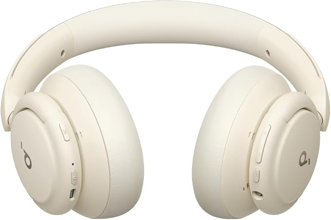 Soundcore Q30 by Anker, Hybrid Active Noise Cancelling Headphones, Multiple Modes, Hi-Res Audio, Custom EQ via App, 50H Playtime, Comfortable Fit, Bluetooth, Multipoint Connection (Renewed)