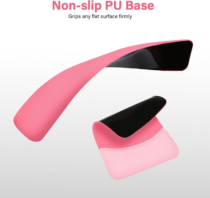 MOSISO Wrist Rest Support for Mouse Pad&Keyboard Set, Rectangular Ergonomic Mousepad Non-Slip Base Home/Office Pain Relief&Easy Typing Pad with Neoprene Cloth&Raised Silicone Lining, Melon Pink