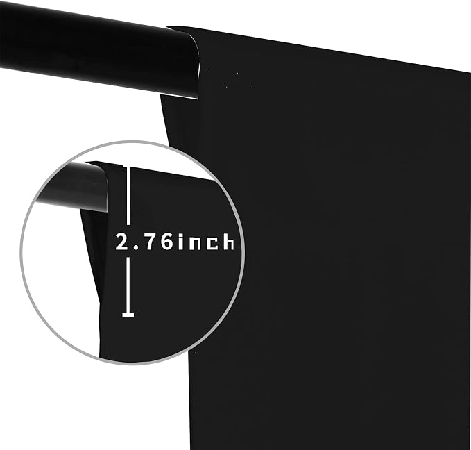 Black Photo Backdrop for Photoshoot, Black Background for Portrait Product Party Photography Video Live Streaming 8x10FT