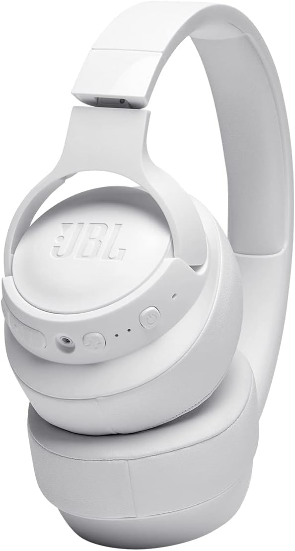 JBL Tune 760NC - Lightweight, Foldable Over-Ear Wireless Headphones with Active Noise Cancellation - White (Renewed)