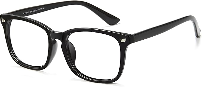 Cyxus Blue Light Glasses Men Women Reduce Eye Strain UV Blocking for Office Work Computer Screen 8082