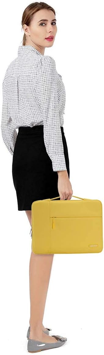 MOSISO Laptop Case 13 inch, Laptop Sleeve with Handle Compatible with MacBook Neo/Air/Pro 13 inch with A18/M5/M4/M3/M2/M1 Chip 2026-2016, Polyester Multifunctional Computer Bag, Yellow