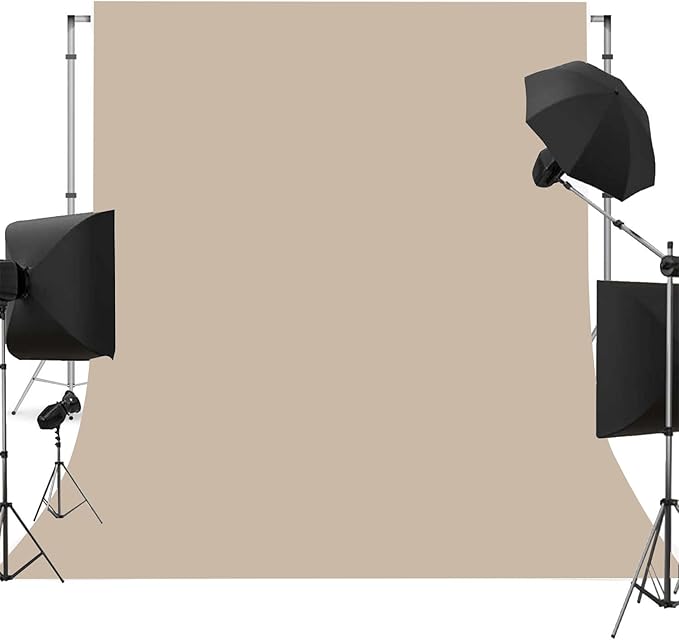 Beige Photo Backdrop for Photoshoot Beige Background for Photography Photo Backdrop Curtain for Party 8 x 10 FT