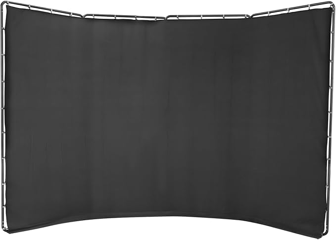 7.87x13.12ft Black Screen with Stand Portable Background for Photography Large Collapsible Photo Backdrop with Carrying Bag for Photo Studio, Video Shooting, Live Streaming