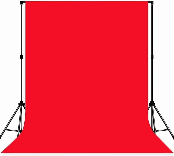 Photo Backdrop Red Background Cloth Professional Photography Solution 10x10ft Seamless Design to Eliminate Wrinkles Wedding Luxury Theme Decoration Art Exhibition Gallery Display