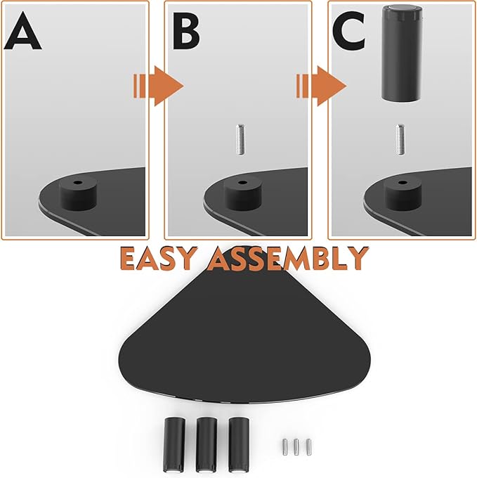 Hemudu 2 Pack Computer Monitor Riser | Triangle Save Space Desktop Corner Stand for Computer Monitor & Laptop Black HD01B-203
