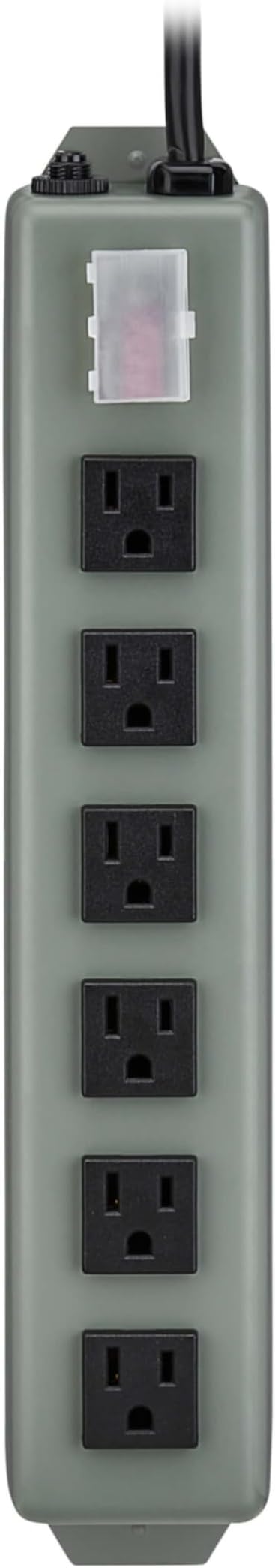 Eaton Tripp Lite Series 6-Outlet Heavy Duty Power Strip, Metal, Mountable (Wall Mount & Under Desk), 6ft Extension Cord, On/Off Switch Cover, Industrial Garage Shop Work Bench Applications (6SP)