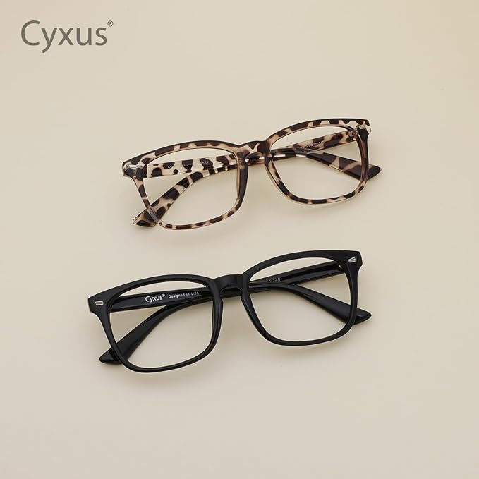 Cyxus Blue Light Glasses Men Women Reduce Eye Strain UV Blocking for Office Work Computer Screen 8082