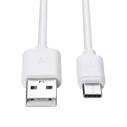 Smays USB to USB C Cable 6ft 5-Pack, Type C Phone Charger Cord Bulk, White
