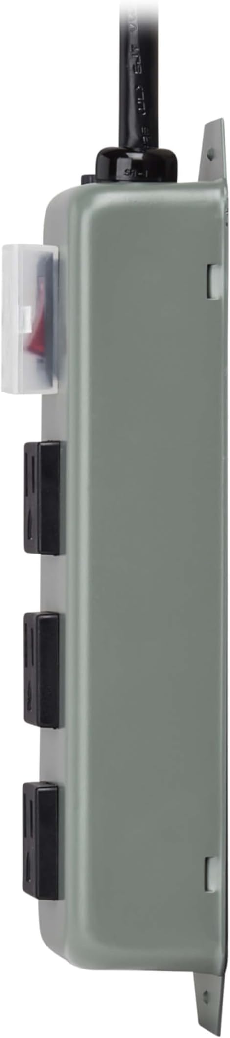 Eaton Tripp Lite Series 3-Outlet Heavy Duty Power Strip, Metal, Mountable (Wall Mount & Under Desk), 6ft Extension Cord, On/Off Switch Cover, Industrial Garage Shop Work Bench Applications (3SP)
