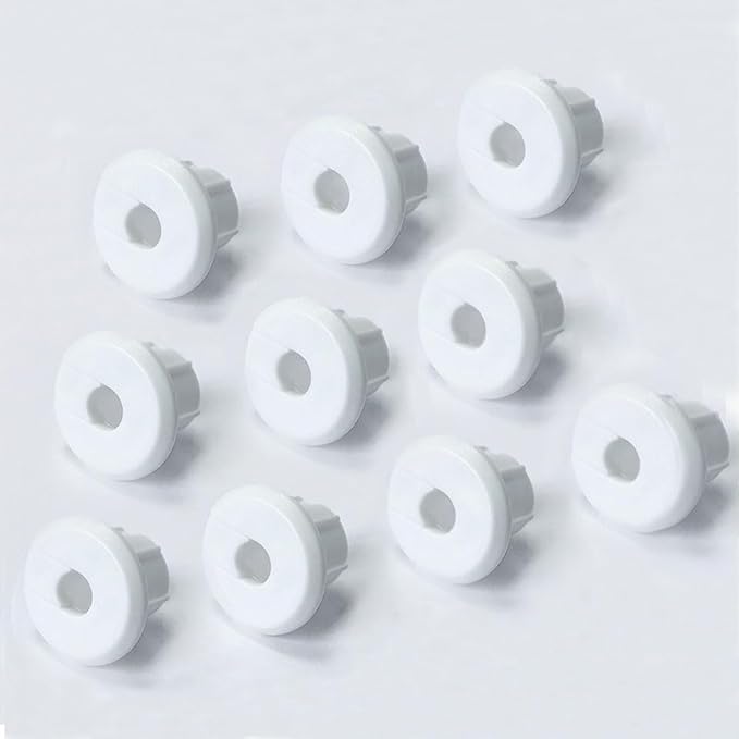 Furniture Wall Hole Bushing Cable Grommet for Starlink Ethernet Cable,Covering 3/4 inch Desk Holes,Universal Cable Management Wire Organizer Pass Through Holes Cover Kits (White - 10 Pack)