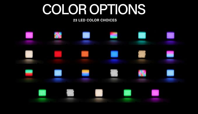 Portable RGB Video Light with 70 LED's, Compatible with Sony ZV-1F, Adjustable Color Temperature, and Long-Lasting Rechargeable Battery