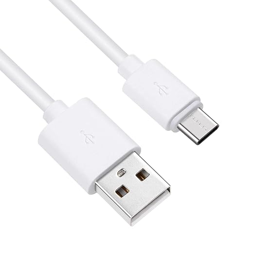 Smays USB to USB C Cable 6ft 5-Pack, Type C Phone Charger Cord Bulk, White
