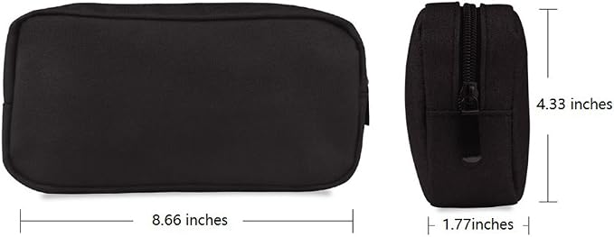 Universal Electronics/Accessories Soft Carrying Case Bag, Durable & Light-weight,Suitable for Out-going, Business, Travel and Cosmetics Kit (Big-Black)