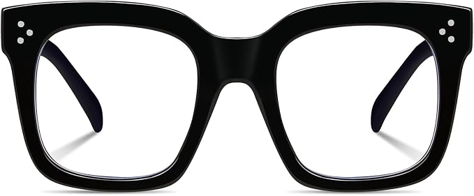 Ovresized Blue Light Blocking Glasses for Women Men Square Computer TV Eyeglasses