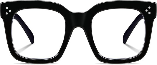 Ovresized Blue Light Blocking Glasses for Women Men Square Computer TV Eyeglasses