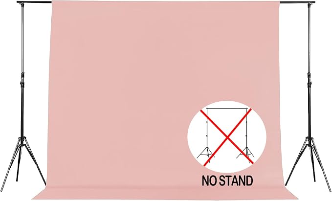 Joccun 6X9FT Light Pink Backdrop Background for Photography,Polyester Backdrop Curtain Background Screen for Photography,Photoshoot,Video Recording,Studio(6X9ft,Light Pink)