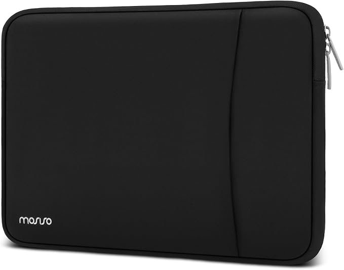 MOSISO 13.3 inch Laptop Case, 13-13.3 inch Laptop Sleeve Compatible with MacBook Neo/Air/Pro 13 inch with A18/M5/M4/M3/M2/M1 Chip 2026-2016, Neoprene Carrying Computer Bag with Curved Pocket, Black
