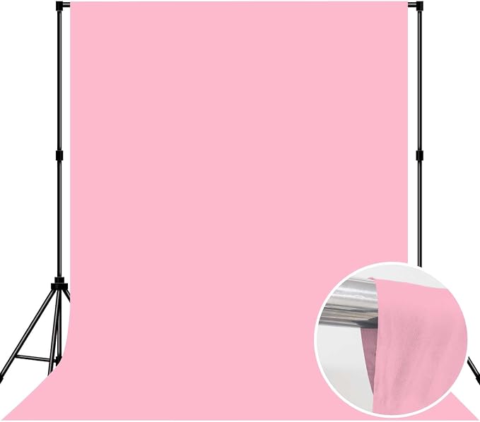 Photo Backdrop Pink Background Fabric Professional 6x9ft Seamless Design Eliminates Wrinkles Princess Theme Decoration Valentine's Day Romantic Setting