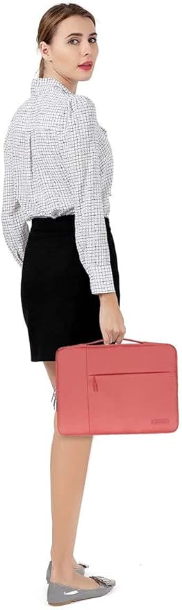 MOSISO Laptop Case 16 inch, 15-15.6 inch Laptop Sleeve with Handle Compatible with MacBook Pro 16 M5 M4 M3 M2 M1, HP Acer Dell Lenovo ASUS, Polyester Multifunctional Computer Bag, Living Coral