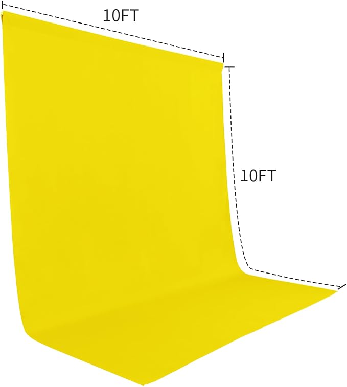 Sugargirl 10X10FT Yellow Backdrop Background for Photography, Photo Backdrop Yellow Screen Photo Booth Backdrop for Photoshoot Party Video(1 Panel)
