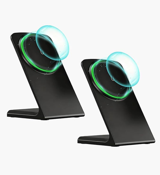 Magnetic Charger Stand, Wireless Charging Station Compatible with MagSafe for iPhone 17/16/15/14/13/12/Air Series (2 Pack, Onxy Black)