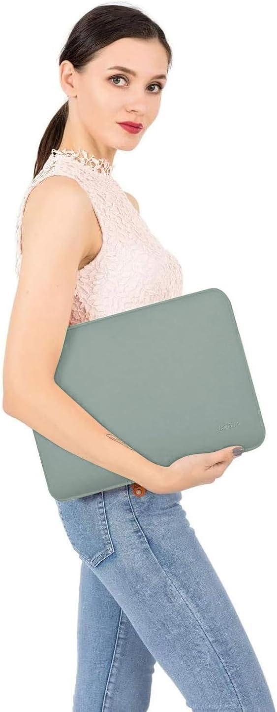 MOSISO Laptop Case 15 inch, 15 inch Laptop Sleeve Bag Compatible with MacBook Air M5 A3448 M4 A3241 M3 A3114 M2 A2941 2026-2023, Dell XPS, Neoprene Computer Sleeve Bag with Small Case, Antique Green