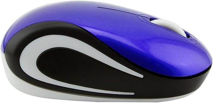 elec Space Mini Small Wireless Mouse for Travel Optical Portable Mini Cordless Mice with USB Receiver for PC Laptop Computer (Blue)