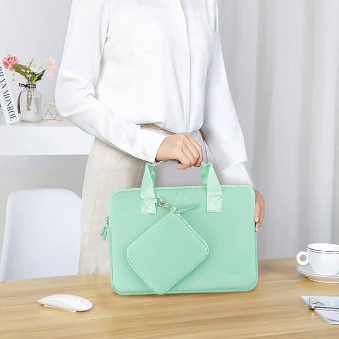 Hseok Laptop Sleeve 13.3-14 inch Case with Small Pouch, Neoprene Computer Bag Compatible with MacBook Neo/Pro 14 M5/M4/M3/M2/M1, Mac Air/Pro 13.3, XPS 14 and Most 13-14 inch Notebooks,G02R02