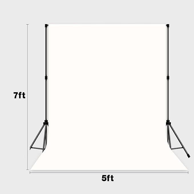 Photo Backdrop White Background Fabric Professional Photography 5x7ft Seamless Design Eliminates Wrinkles Professional Portrait Short Video Minimalist Theme Decoration