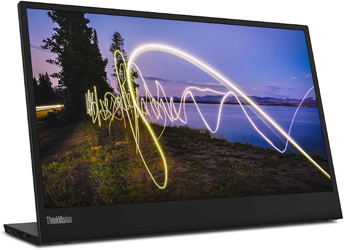 Lenovo ThinkVision M15 15.6" Full HD WLED LCD Monitor - 16:9 - Raven Black