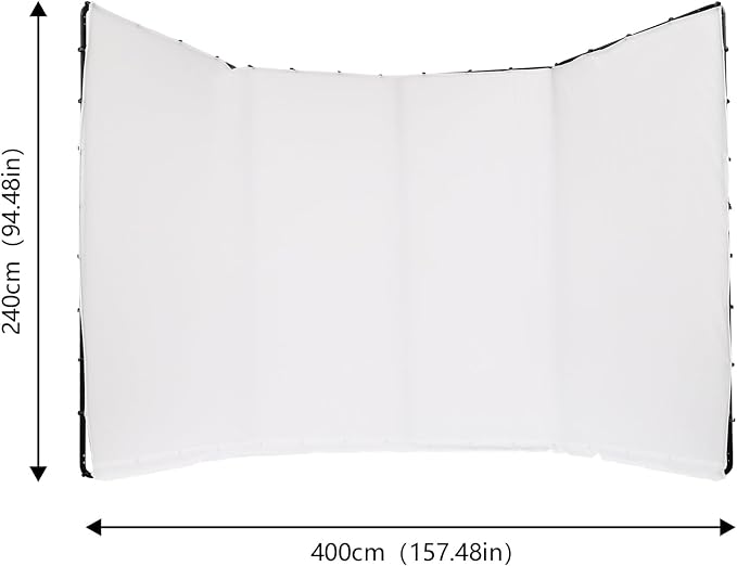 7.87x13.12ft White Screen with Stand Portable Background for Photography Large Collapsible Photo Backdrop with Carrying Bag for Photo Studio, Video Shooting, Live Streaming