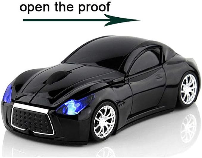 MGbeauty Wireless Car Mouse with USB Receiver Computer Gaming Mouse for Laptop Windows Mac Black