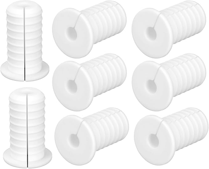 4pcs 3/4 Inch Cable Grommets for Starlink, Anti-Slip Cable Routing Kit Split Wall Hole Pass Through Bushing Grommet for Ethernet/TV Wires Waterproof Cord Protection Accessories Part(19mm Dia, White)