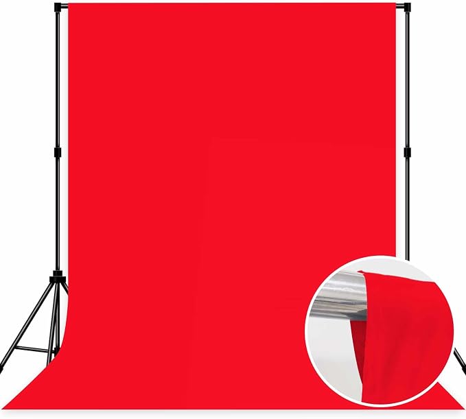Photo Backdrop Red Background Cloth Professional Photography Solution 10x10ft Seamless Design to Eliminate Wrinkles Wedding Luxury Theme Decoration Art Exhibition Gallery Display