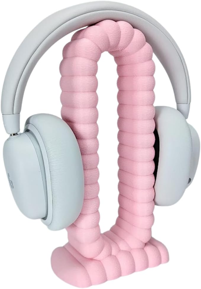 Cloud Headphone Stand - Gaming Headset Holder - Desktop Earphone Hanger, Cute Kawaii Headphone Hanger for Sony, Bose, Apple, Gaming Headphones Display (Pastel Pink)
