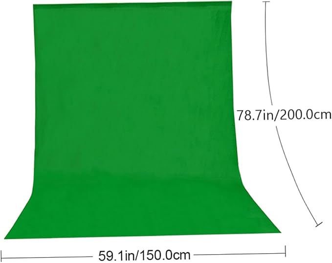 Mipcase 1pc Solid Green Color Backdrop for Photography Fabric Background Cloth for Video Recording Photoshoots and Home Decor