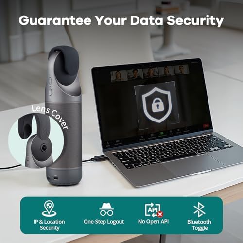 KanDao Meeting Pro 360-degree Video Conference Camera with Microphones and Speakers, AI Tracking, Smart Zooming, Automatic Focus, 4-in-one Standalone Meeting Room Camera System, Wi-fi/HDMI/USB