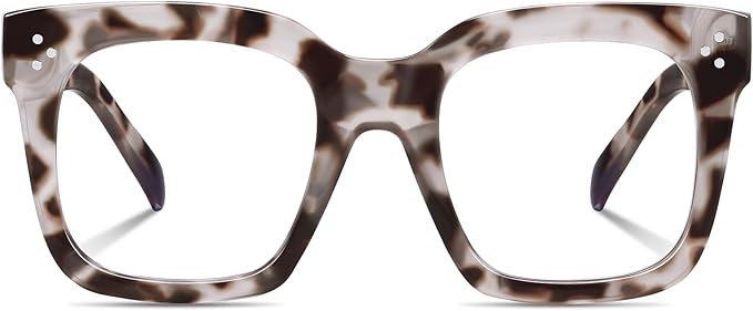 Ovresized Blue Light Blocking Glasses for Women Men Square Computer TV Eyeglasses