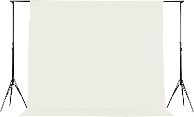 Joccun 7X10FT Ivory Backdrop Background for Photography,Polyester Backdrop Curtain Background Screen for Photography,Photoshoot,Video Recording,Studio(7X10ft,Ivory)
