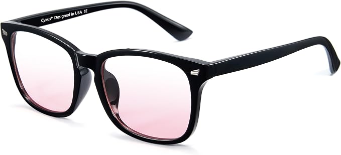 Cyxus Blue Light Glasses Men Women Reduce Eye Strain UV Blocking for Office Work Computer Screen 8082