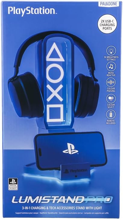 Paladone PlayStation 12" Desk Headphone Stand with Light