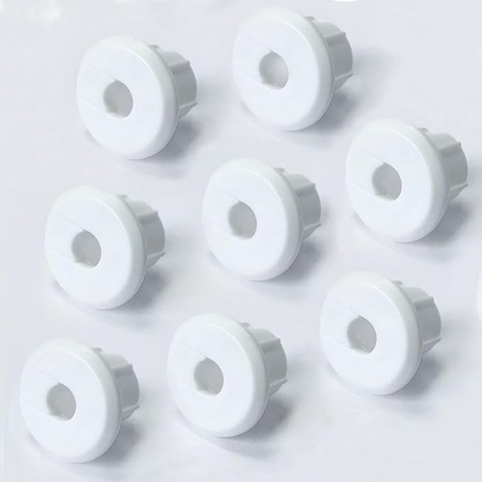Furniture Wall Hole Bushing Cable Grommet for Starlink Ethernet Cable,Covering 3/4 inch Desk Holes,Universal Cable Management Wire Organizer Pass Through Holes Cover Kits (White - 8 Pack)