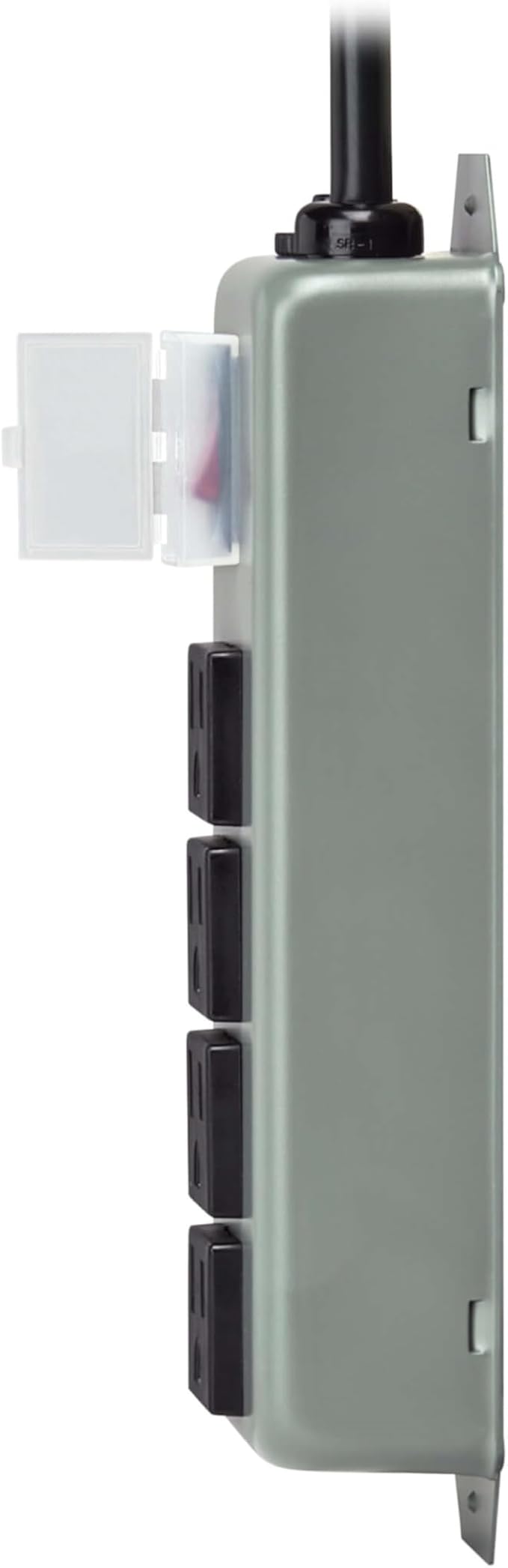Eaton Tripp Lite series 4-Outlet Heavy Duty Power Strip, Metal, Mountable (Wall Mount & Under Desk), 6ft Extension Cord, On/Off Switch Cover, Industrial Garage Shop Work Bench Applications (UL603CB-6)