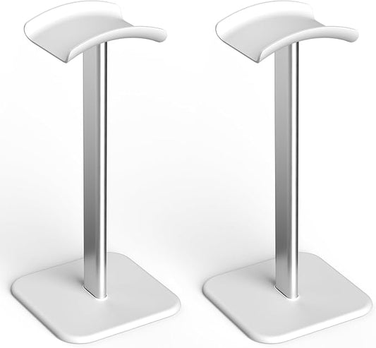 Headphone Stand for Desk - Headset Stand with Aluminum Hanger, Headphone Holder for AirPods Max, Sony, Bose, Beats and More (White_2 Pack)